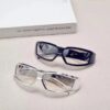 Wholesale Silver Light Technology Style Square Reflective Silver Frame Glasses