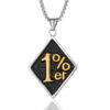 Wholesale Titanium Steel Necklace 1%er Number Men's Pendant Necklace
