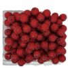 Wholesale 5pcs 20MM Resin Plated Large Red Diamond Ball Beads