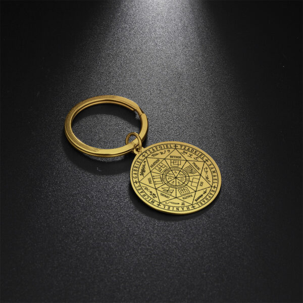 Wholesale Seven Angels Magic Array Pendant Stainless Steel Keychain