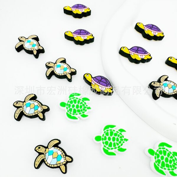 Wholesale 10pcs Diy Colored Letter Silicone Beads