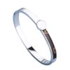 Wholesale Second-hand unpacked titanium steel grooved veneer bracelet