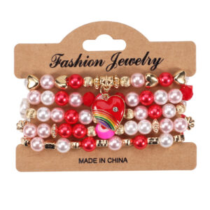 Style 6 red heart with rhinestones
