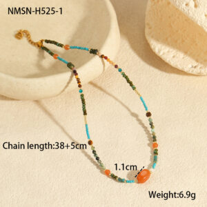 Nmsn-h525-1 red coral necklace / 18K