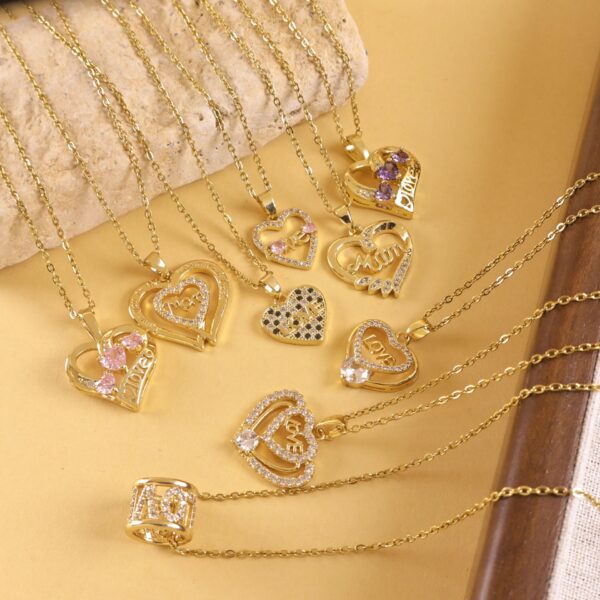 Wholesale Titanium Steel Heart Necklace