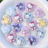 Wholesale 10pcs 22mm cartoon heart double-sided printed acrylic beads OLY Exclusive