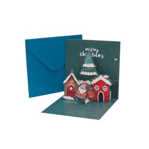 H1-06 green house christmas three-dimensional greeting card