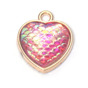 1 love fish scale oil drop pendant