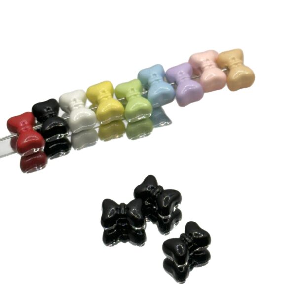 Wholesale Mini Bow Separated Beads Colorfulful Painted Alloy Loose Beads Handmade DIY