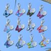 Wholesale 12-Piece Set Colorful Enamel Butterfly Daisy Keychains Handmade Bag Charms Key Accessories