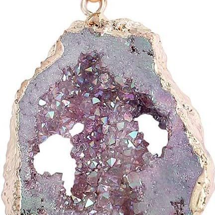 Wholesale Irregular Natural Necklace Crystal Flower Pendant Necklace