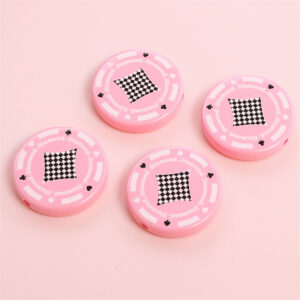 Flat wafer-Texas chip 32mm aperture about 2mm light pink / 2/bag