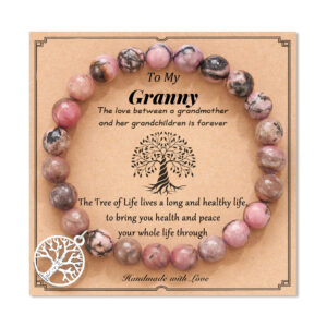 8mm rhodolite+granny card / 19cm