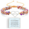 Wholesale Heart-Shaped Imperial Purple Royal Stone Bracelet