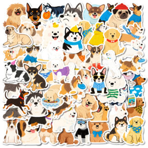 Wholesale 56pcs Cute Cartoon Dog Stickers