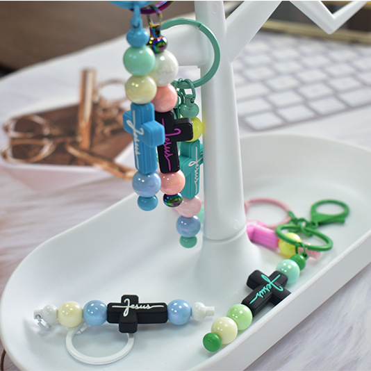 Wholesale Random 100pcs Soft Rubber Beads Cartoon Cross Loose Beads