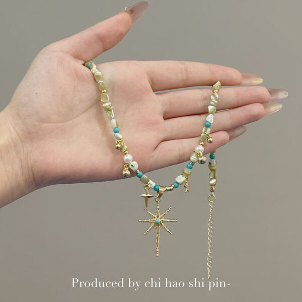 Wholesale Blue Resin Beaded Layered Necklace for Women