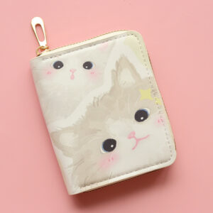 Two cats, gold zipper