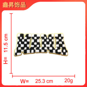 Heated hot melt glue*black and white*letters*mama*height 11.5*25.3cm