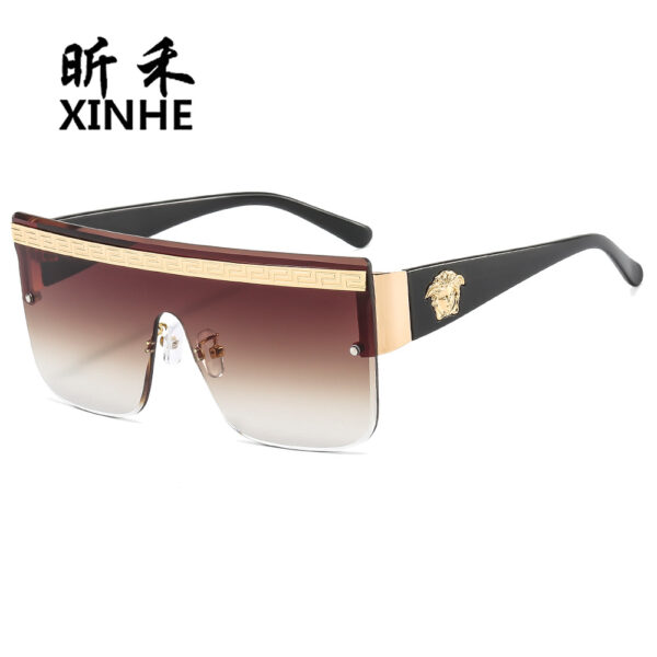 Wholesale Personalized One-Piece Eyebrow-Cut Sunglasses Men's and Women's Modern Sunglasses