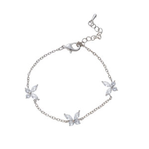 Three butterfly bracelet - silver