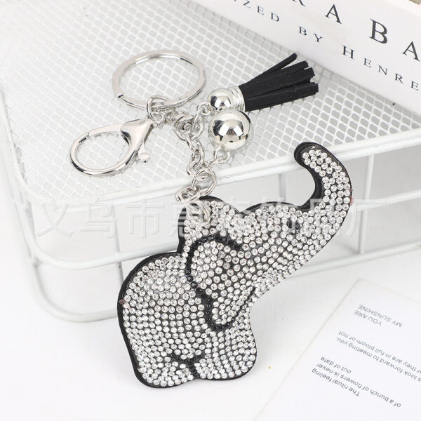 Wholesale Nose Elephant Encrusted Key Chain Rhinestone Keychain