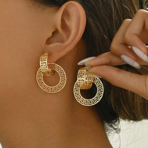 O1CN01SLxQWc1ImjpWrBgxN_2221387820936-0-cib Wholesale Golden hollow geometric pattern circle earrings