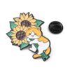 Wholesale Drip oil cartoon flower cat sweet brooch