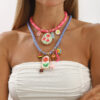 Wholesale N12678 Bohemian Za Summer Multi-Element Pendant Necklace