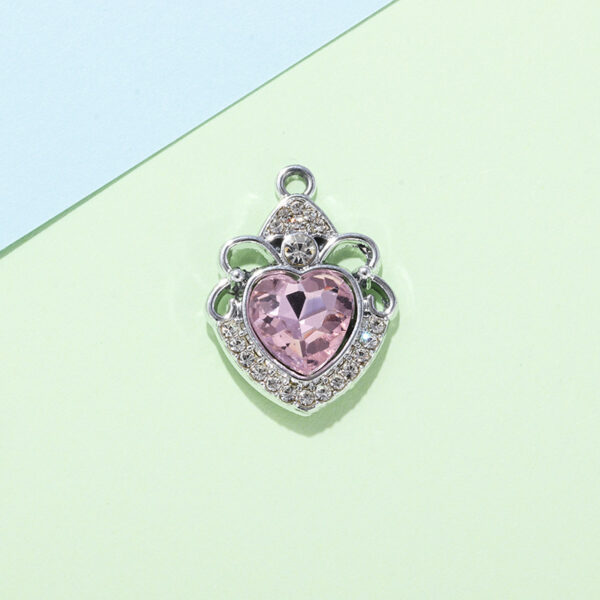 Wholesale Crown Love Colored Gemstone Pendant with Diamonds