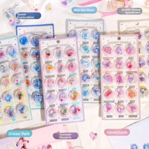 Wholesale 3D Capsule Creative Illustration Relief Crystal 3D Children's Stickers Craft Educational Reward Mobile Phone Camera Decoration Stickers