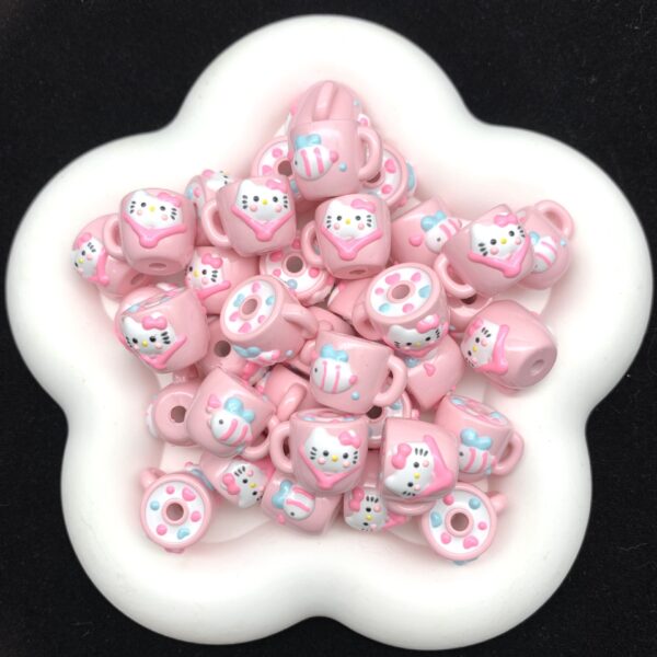 Wholesale KTpingu water cup heavy oil hand-painted beads loose beads beaded DIY jewelry accessories bracelet mobile phone chain pendant cute grains