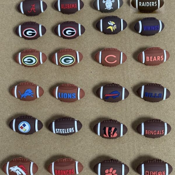 Wholesale Cross-border new 3D rugby team silicone beads TK live Amazon diy beaded pen