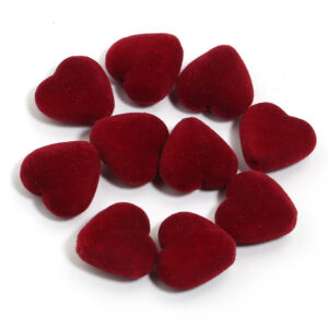 Heart wine red / Size: outer diameter 16.5*17.5mm, hole diameter 2.4mm