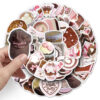 O1CN01SYS3qi1kMugqdO1cw_2208066194670-0-cib Wholesale 50 Pink and Brown Ins Style Graffiti Stickers, Small Fresh Chocolate Girl Heart Dessert Decoration Mobile Phone Water Cup Stickers