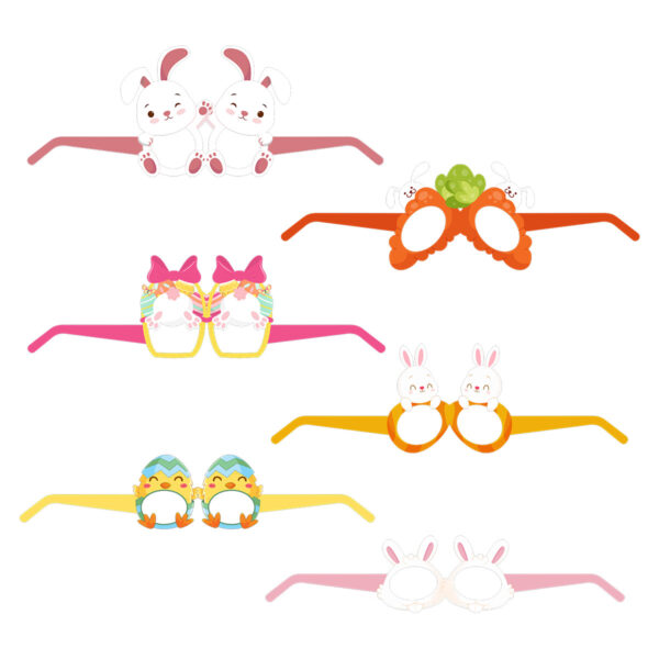 Wholesale Easter Dress Up Photo Paper Rabbit egg Glasses