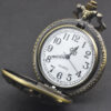 Wholesale Vintage Bronze Cross Pattern Flip up Quartz Pocket Watch