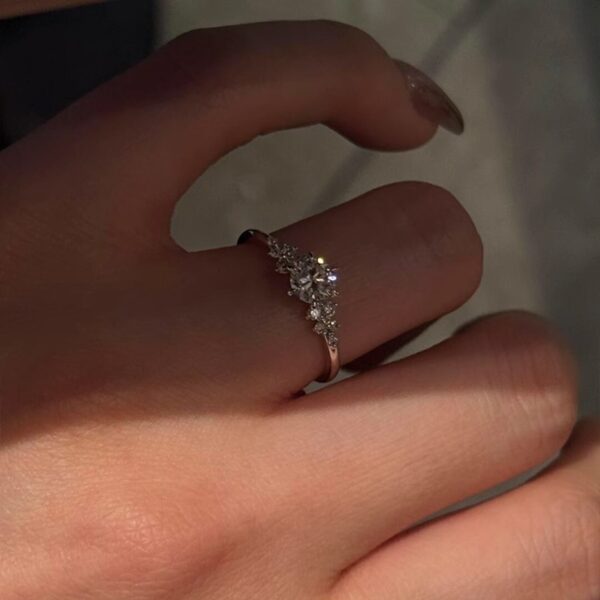 Wholesale Daughter Gold Flash Zircon Ring Light Luxury Ring