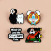 O1CN01SZ64hr1sPDdfu63V0_4079255758-0-cib Wholesale Love black and white cat cute animal brooch
