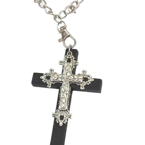 Wholesale Gothic style multi-color cross pendant necklace