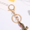 Wholesale Crocodile Cartoon Diamond Set Metal Keychain