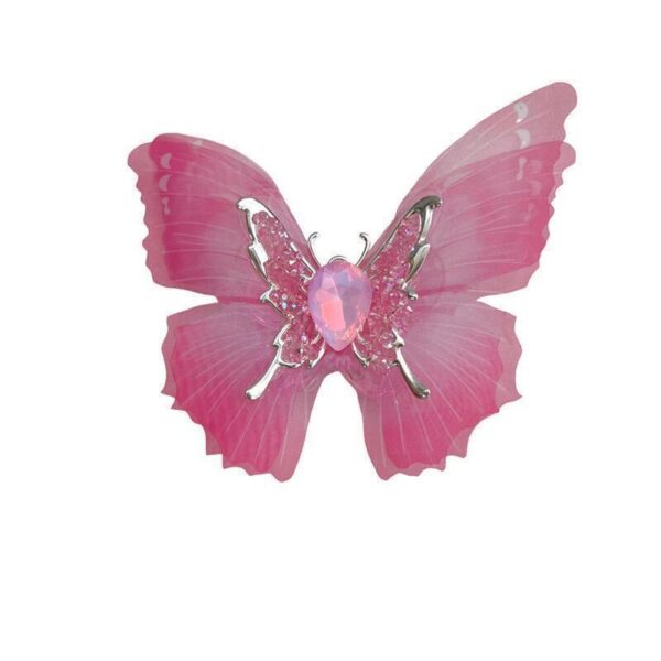 Wholesale Big Butterfly Acrylic Alloy Adhesive Drill Handmade Through Hole