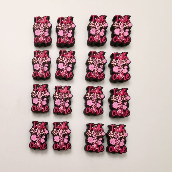 Wholesale 10pcs Cartoon Creative Leopard Print Flower Silicone Beads