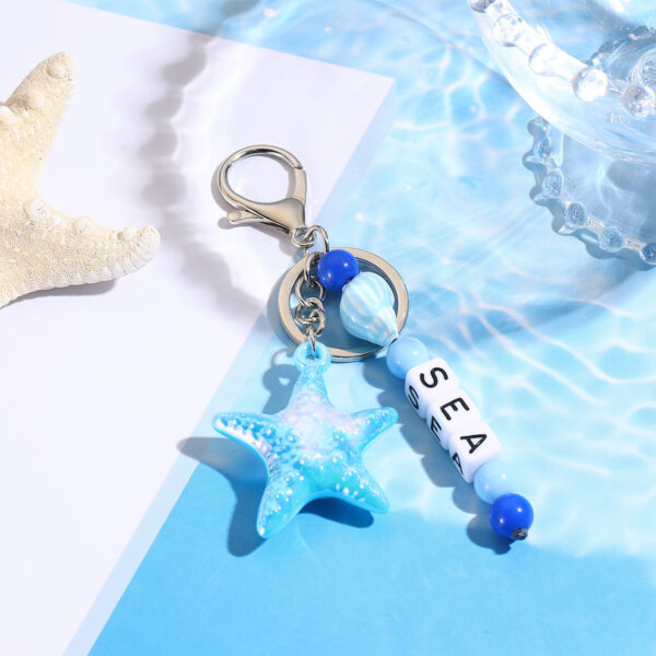 Wholesale starfish dolphin heart bead pendant for phone cases car keychains