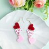 O1CN01Sh0McB1Bs2uWRAD2K_0-0-cib Wholesale Heart-Shaped Pendant Lip Flower Pattern Earrings Acrylic Earrings Valentine's Day Gift