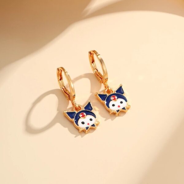 Wholesale Cute gold dripping cartoon earrings
