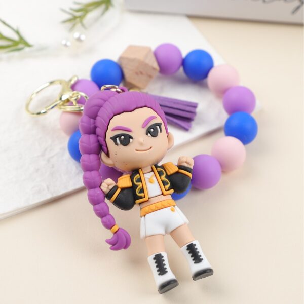 Wholesale Silicone Beaded Keychain Cartoon Bag Pendant Anime Charm OLY Exclusive