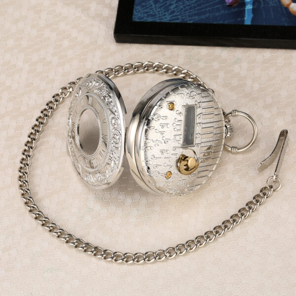 Wholesale Creative quartz music Swan Lake music box pocket watch