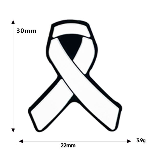 Wholesale 20pcs Cartoon Ribbon Publicity Prevention Awareness Warning Badge Silicone Beads