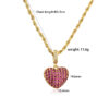 Wholesale two-color love pendant necklace earrings suit